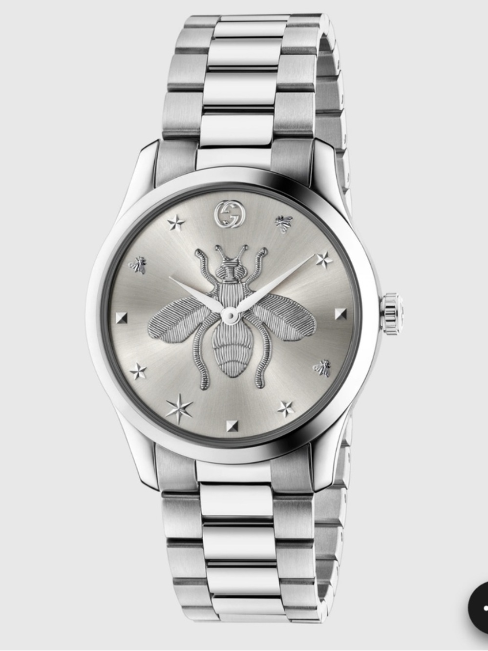 Gucci Silver Stainless Steel Bee Watch 38mm